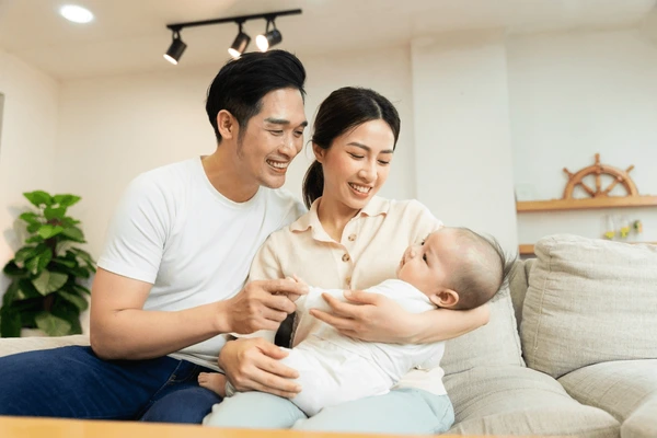 Parents and child — real moments of connection